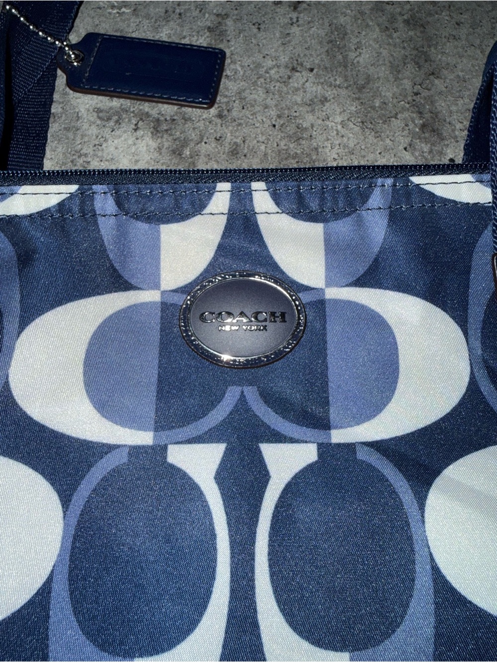 Coach Signature C Logo nylon Tote Bag - Picture 3 of 6